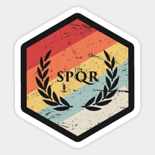 Retro Roman Empire SPQR Icon Sticker